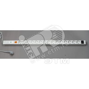 (PGEP PULTI 620399) Блок розеток 15 розеток + 1 IEC 320 10 A выключатель фильтр шнур 2м - Hyperline