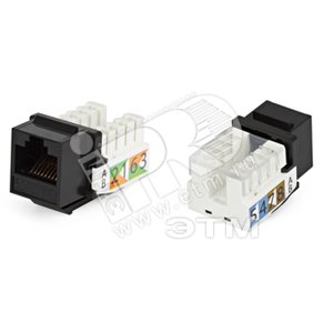 Вставка Keystone Jack RJ-45(8P8C) категория 5e Dual IDC(110Krone type) черная (27501) - Hyperline