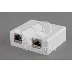 Розетка компьютерная RJ-45(8P8C) категория 6 двойная внешняя Dual IDC(110&Krone type) - Hyperline