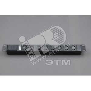 Блок розеток для 19 шкафов горизонтальный 8 IEC 320 10 A винтовой клемник - Hyperline