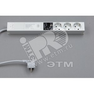 (PGEP PULTI 620135) Smartswitch Блок розеток 4 розетки (мастер + 3 для доп. устройств) 16 A шнур 2м - Hyperline