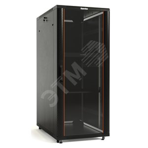 Шкаф напольный TTB-2266-AS-RAL9004 19-дюй.,22U,1166x600х600мм,пер.стек.дв.со сталь.пер.бок,зад.дв.спл.,ручка с зам.,кр.нов.т,чер | 395976 | Hyperline