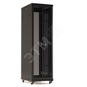 Шкаф напольный 19-дюймовый, 22U, 1166x600х600 мм, передняя и задняя распашные перфорированные двери (75%), черн. (разобранный) | 434132 | Hyperline - Hyperline