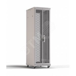 Шкаф напольный 19-дюймовый, 42U, 2055x800х1000 мм , передняя и задняя распашные перфорированные двери ,серый (разобранный) | 431956 | Hyperline - Hyperline