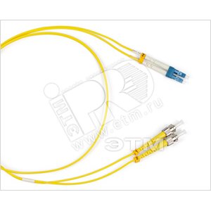 Патч-корд волоконно-оптический (шнур) SM 9/125 (OS2) ST/UPC-LC/UPC duple* LSZH 3 м (28145)
