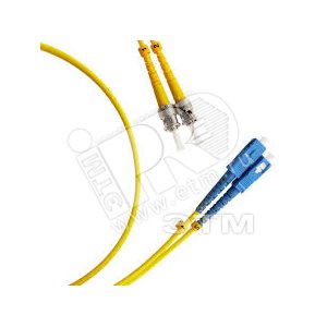 Патч-корд волоконно-оптический (шнур) SM 9/125 (G657) ST/UPC-SC/UPC duple* LSZH 1м - Hyperline