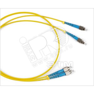 Патч-корд волоконно-оптический (шнур) SM 9/125 (OS2) FC/UPC-FC/UPC 2мм duplex LSZH 3м (238578)