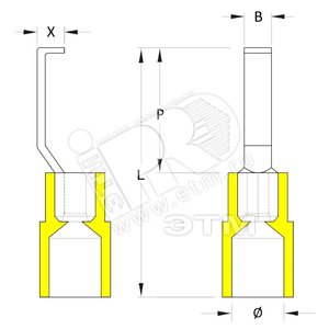 Кабельный наконечник HBT 6,0 - 4,6 GE - Weidmuller