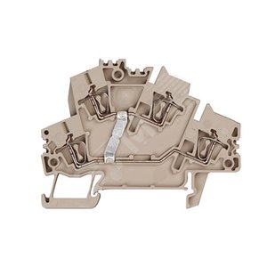 Клемма 2.5мм2 24А 800V темно-бежевая проходная    многоярусная ZDK 2.5-2V - Weidmueller