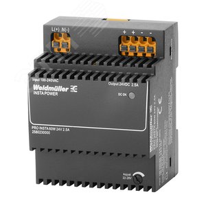 Источник питания регулируемый PRO INSTA 90W 24V   3.8A - Weidmueller
