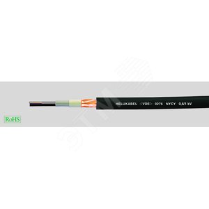 Кабели силовые для стационарной прокладки NYCY 0.6/1KV (4X1.5RE/1.5 QMM) - HELUKABEL