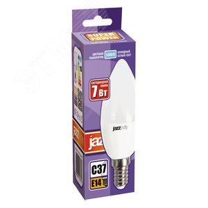 Лампа светодиодная LED 7Вт E14 560Лм 230V/50Hz холодный матовая свеча SP - фото 2