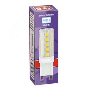 Лампа светодиодная LED 5Вт G9 300Лм белый 220V/50Hz - фото 2