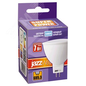 Лампа светодиодная LED 7Вт GU5.3 5000K холодный SP - фото 2