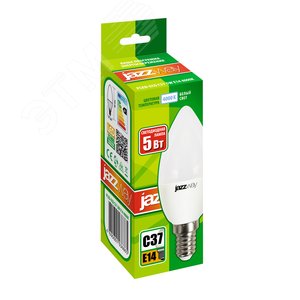 Лампа светодиодная LED 5Вт E14 400Лм белый матовая свеча 230V/50Hz ECO 2