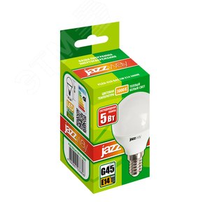 Лампа светодиодная LED 5Вт E14 400Лм теплый матовая шар 230V/50Hz ECO - фото 2