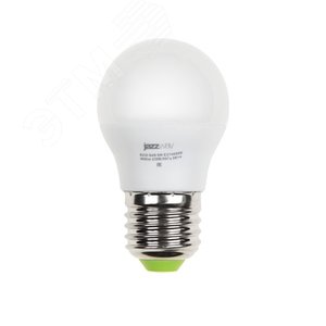 Лампа светодиодная LED 5Вт E27 400Лм теплый матовая шар 230V/50Hz ECO - Jazzway
