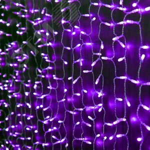 Гирлянда Световой занавес 625 LED 1.5х2.5 IP65 фиолетовая - Jazzway
