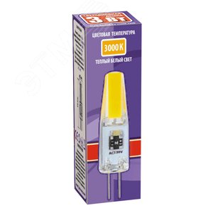 Лампа светодиодная LED 3Вт G4 теплый COB 2