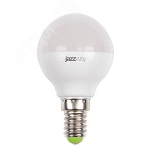 Лампа светодиодная LED 9Вт Е14 холодный матовый шар - Jazzway