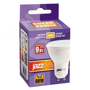 Лампа светодиодная LED 9Вт MR16 GU10 теплый - фото 2