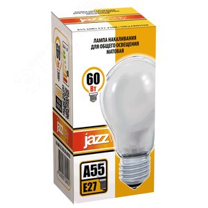 Лампа накаливания A55 240V 60W E27 frosted (БМТ 230-60-5) (3320423) - фото 2