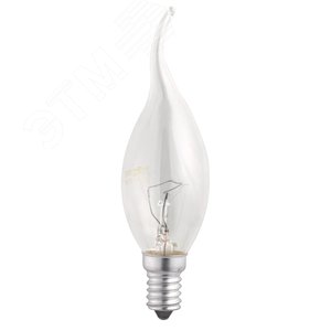 Лампа накаливания CT35 60 Вт E14 clear свеча на ветру - Jazzway