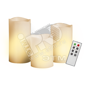 Свеча декоративная LED CL1-SET3 воск элемент питания 9хAAA - Jazzway