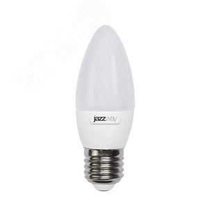 Лампа светодиодная LED 9Вт Е27 5000K матовая свеча - Jazzway