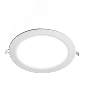 Светильник светодиодный ДВО-24w 4000K 1600 Лм IP40 WH d300мм встраиваемый круг 2