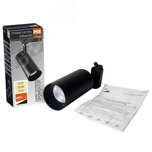 Светильник светодиодный на шинопровод ДПО- 15 Вт 3000K 1350 Лм 24 град. (чёрный) IP40 2