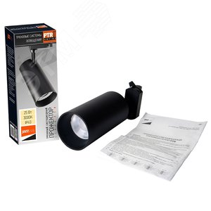 Светильник светодиодный на шинопровод ДПО- 25Вт 3000K 2200Лм 24 град. (чёрный) IP40 2