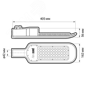Светильние светодиодный уличный ДКУ-50Вт 5000К 5600Лм IP65 jazzway (5019959) - фото 6