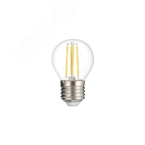 Лампа сетодиодная декоративная LED 6w E27 4000K шар прозрачный филамент 230/50 Jazzway (5021068) - Jazzway