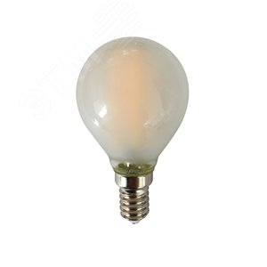 Лампа сетодиодная декоративная LED 6w E14 4000K шар матовый филамент 230/50 Jazzway (5021150) - Jazzway