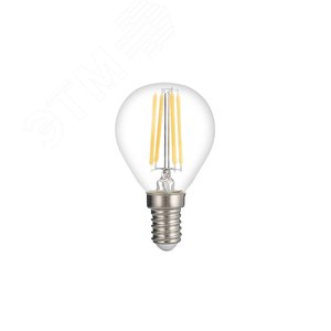 Лампа сетодиодная декоративная LED 8w E14 4000K шар прозрачный филамент 230/50 Jazzway (5021396) - Jazzway
