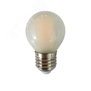 Лампа сетодиодная декоративная LED 8w E27 4000K шар матовый филамент 230/50 Jazzway (5021549) - Jazzway