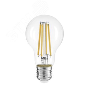 Лампа сетодиодная декоративная LED 8w E27 4000K груша прозрачная филамент 230/50 Jazzway - Jazzway