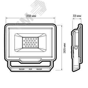 Прожектор светодиодный ДО-200 Вт 6500К 20000 Лм IP65 - фото 6