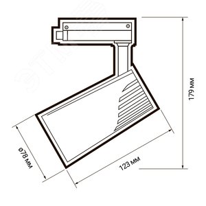 Светильник светодиодный трековый на шинопровод ДПО-25w 4000K 24 град. BL (чёрный) IP40 PTR 1725 - фото 9
