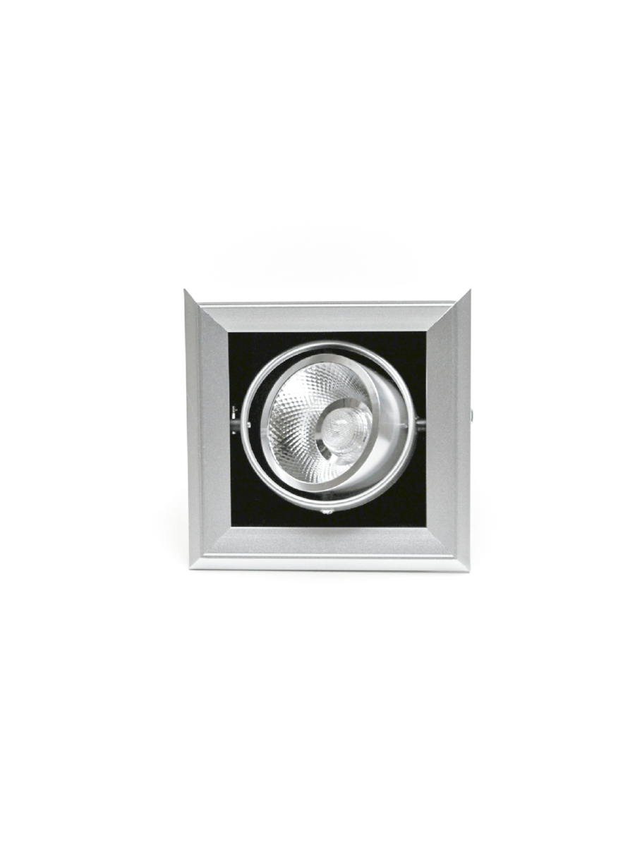 Светильник светодиодный встраиваемый карданный ДВО-1x9W 4000K 24 град GREY IP40 - фото 2