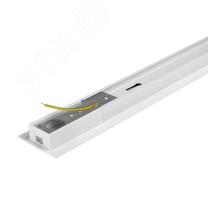 Шинопровод белый встраиваемый 2м PTR/R 2M-BL с токоподводом и заглушкой 5