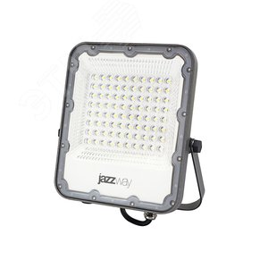 Прожектор светодиодный ДО-50 Вт 5500 Лм 6500К IP65 200-240 В LED угол светораспределения 80 градусов -40.. +50 градусов С литой алюминий с антикоррозийным покрытием линзовый модуль - Jazzway