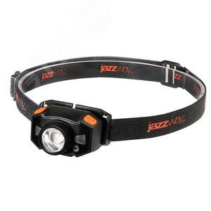 Фонарь налобный 5Вт LED + 2 x RED SMD ABS-пластик алюминий нейлон 5 режимов работы управление жестами дальность до 100м заряд microUSB в комплекте IP54 - Jazzway