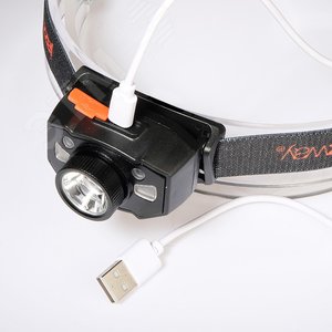 Фонарь налобный 5Вт LED + 2 x RED SMD ABS-пластик алюминий нейлон 5 режимов работы управление жестами дальность до 100м заряд microUSB в комплекте IP54 - фото 3