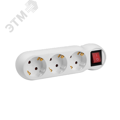 Разветвитель AD-3GS заземление, выключатель - Jazzway