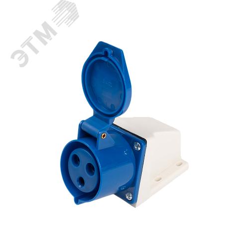 Розетка стационарная для наружной установки PPC 123 2Р+РЕ 32А 220В IP44  Jazzway - фото 2