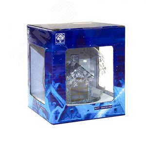 Светильник стекляный домик  8х8х9.5 см, 1 RGB светодиод, на батарейках 3ХLR44,  в ассортименте 3 вида (белый, золотой, серебряный) GM3032 - Jazzway