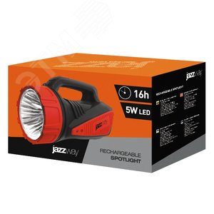 Фонарь аккумуляторный JAZZway Accu7-L5W-bk (черн.) - фото 2