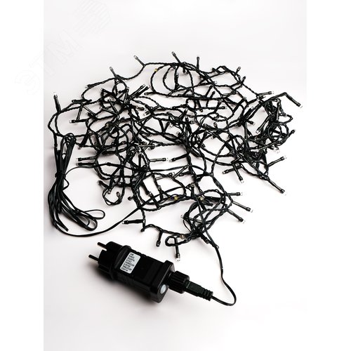 Электрогирлянда светодиодная нить, теплый белый, 9 м, IP44, 8 режимов, DCB-LD180WW-C-31V